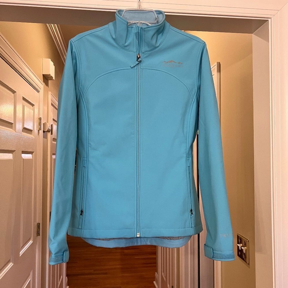 EUC Lauren James Preptec Bradford Soft Shell Jacket in Glacier Blue Size LARGE